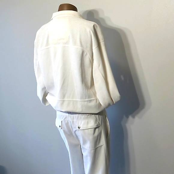 Stunning 2pc White Tracksuit with Embroidered Logo by KOMAN - Picture 13 of 16